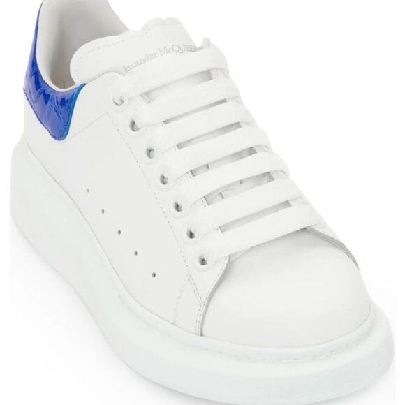 ALEXANDER MCQUEEN Sneakers Royal Blue Croc Embossed Womens 11.5 US 41.5 EU - Picture 5 of 8